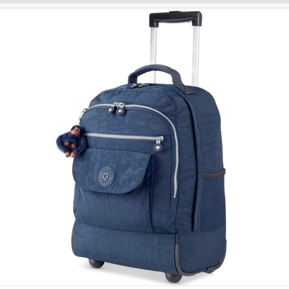 Kipling Other - NWT - KIPLING SANAA ROLLING WHEELED BACKPACK CARRY-ON - NEW WITH TAG - True Blue